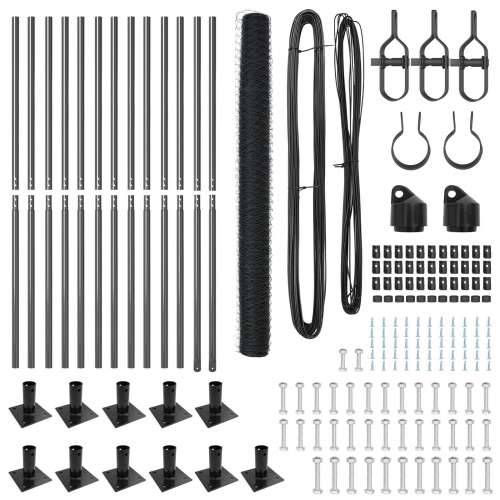 Set Ograde Set od 2 Siva Čelik 25 x 1,5 m Izdržljivo Cijena