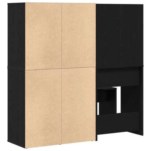 Set toaletnog stola s LED-om Crni hrast Inženjersko drvo, LED toaletni stol, crni hrast, 60x40x140 cm, izrađen od inženjerskog d Cijena
