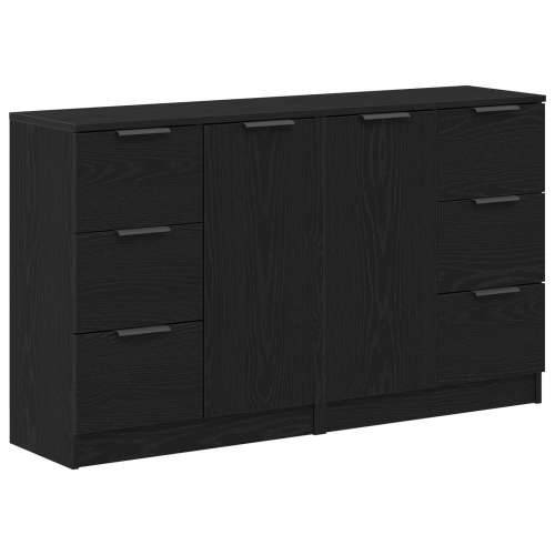 Komode 2 kom Crni Hrast 60x30x70 cm Konstruirano drvo Cijena