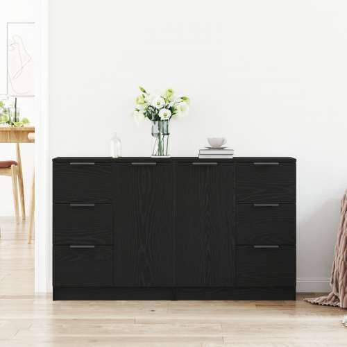 Komode 2 kom Crni Hrast 60x30x70 cm Konstruirano drvo Cijena