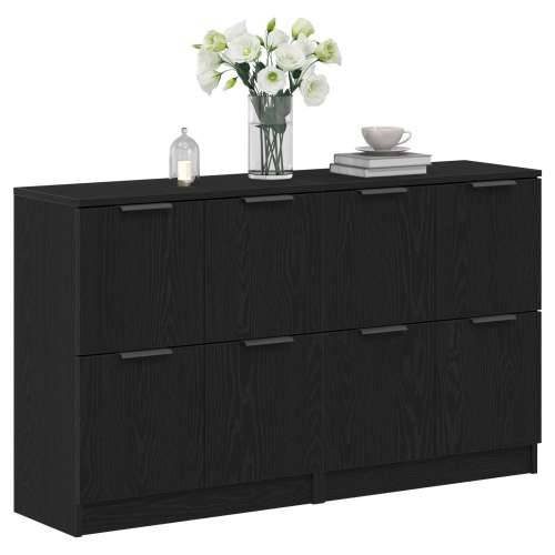 Bočne komode 2 kom Crni hrast 60x30x70 cm Konstruirano drvo Cijena