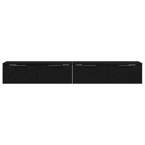 zidni ormari 2 kom Crni hrast 68x30x20 cm Čvrsto drvo Cijena