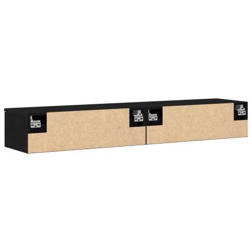 zidni ormari 2 kom Crni hrast 68x30x20 cm Čvrsto drvo Cijena