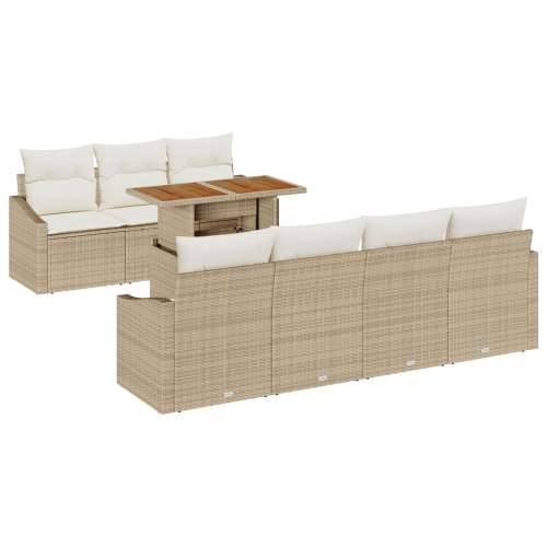 set od 8 vrtnjih sofa sa jastučićima bež poli ratan Cijena