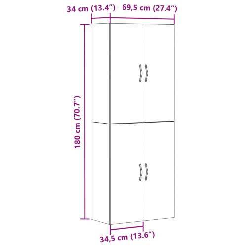 Ormari 2 kom Crna Orah 69,5x34x180 cm Konstruirano drvo Cijena