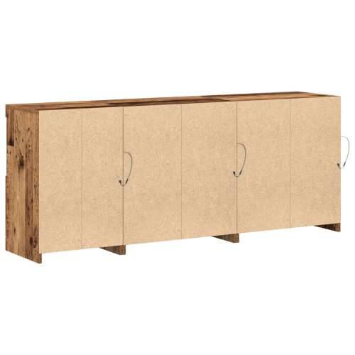 sideboard s LED svjetlima Starinsko drvo 162x37x67 cm Drvo predviđeno za obradu Cijena