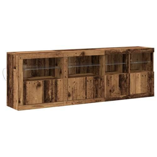 Bife s LED svjetlima Stari Drvo 202x37x67 cm Cijena