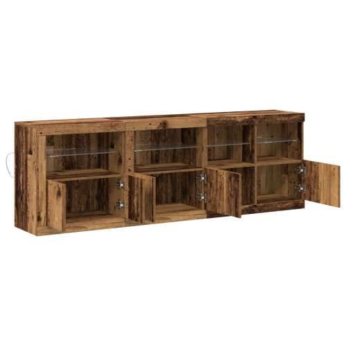 Bife s LED svjetlima Stari Drvo 202x37x67 cm Cijena