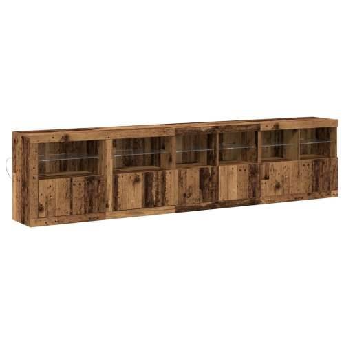 Komoda s LED svjetlima Staro Drvo 283x37x67 cm Tehnički drvo Cijena