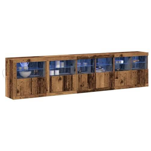 Komoda s LED svjetlima Staro Drvo 283x37x67 cm Tehnički drvo Cijena