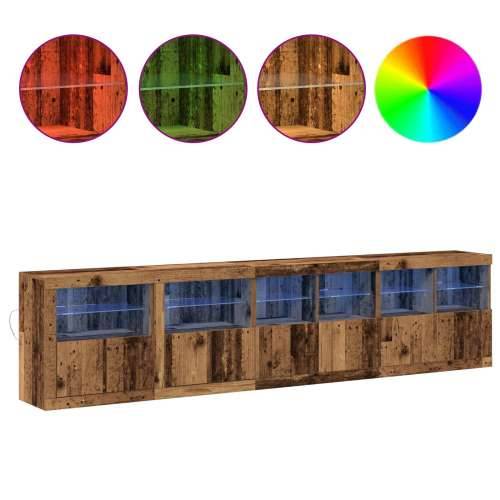 Komoda s LED svjetlima Staro Drvo 283x37x67 cm Tehnički drvo Cijena