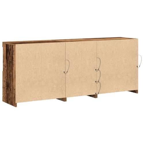 konzola s LED svjetlima Staro drvo 162x37x67 cm Cijena