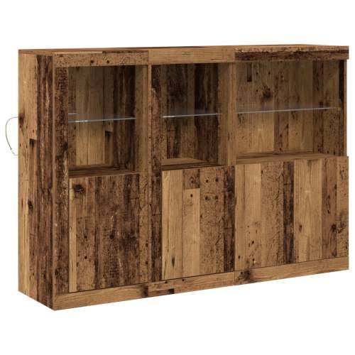 bife s LED svjetlima Staro drvo 142.5x37x100 cm obrađeno drvo Cijena