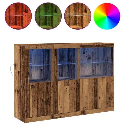 bife s LED svjetlima Staro drvo 142.5x37x100 cm obrađeno drvo Cijena