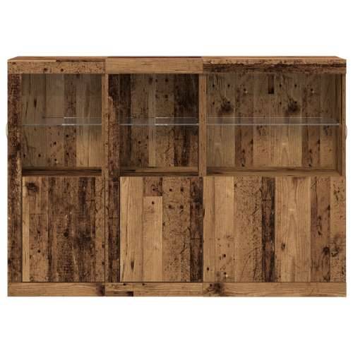 bife s LED svjetlima Staro drvo 142.5x37x100 cm obrađeno drvo Cijena