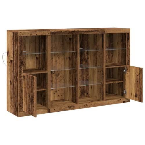 Sideboard s LED svjetlima Staro drvo 163x37x100 cm Inženjersko drvo Cijena