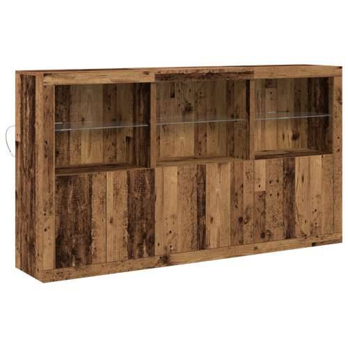 sideboard sa LED svjetlima Staro drvo 181.5x37x100 cm Inženjersko drvo Cijena