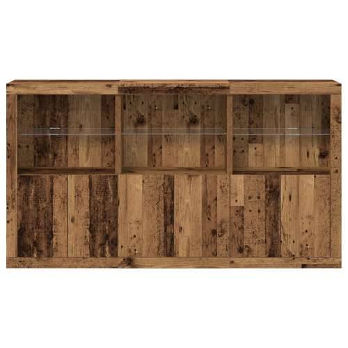sideboard sa LED svjetlima Staro drvo 181.5x37x100 cm Inženjersko drvo Cijena