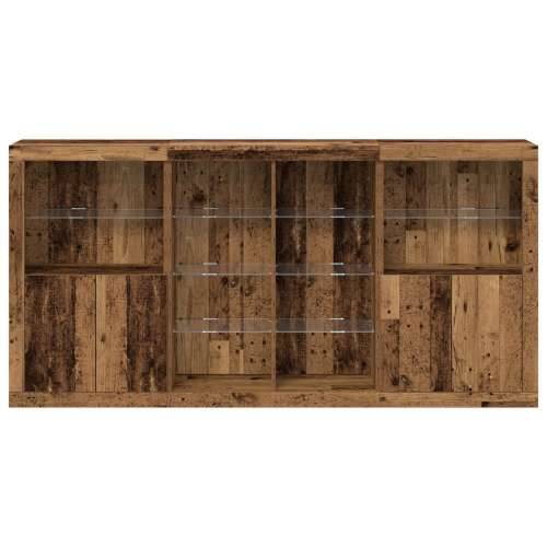 skrinja s LED svjetlima stari drvo 202x37x100 cm inženjerska drva, skrinja s LED svjetlima stari drvo 60.5x37x100 cm, skrinja s  Cijena