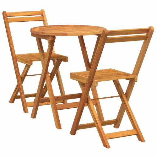 3 Dijelni Sklopivi Bistro Set Čvrsto Drvo Akacija Cijena