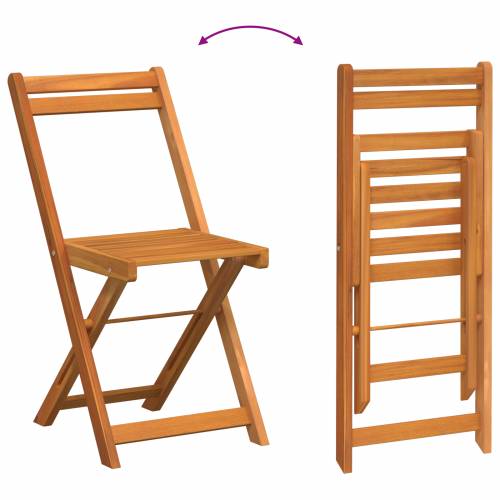 3 Dijelni Sklopivi Bistro Set s Jastučićima od Čvrstog Drva Akacije Cijena