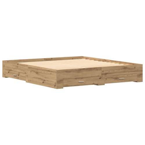 Krevet s ladicama Artisan Oak 180x200 cm Konstruirano drvo Cijena