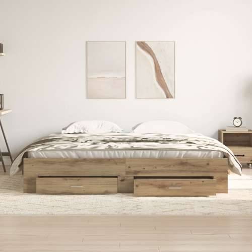 Krevet s ladicama Artisan Oak 180x200 cm Konstruirano drvo Cijena