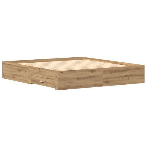 Krevet s ladicama Artisan Oak 180x200 cm Konstruirano drvo Cijena