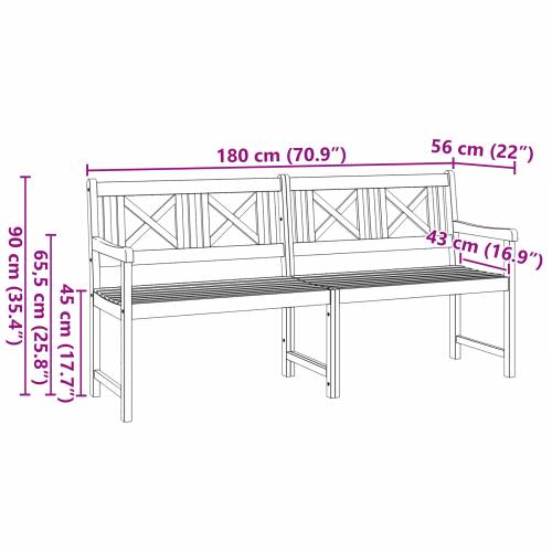 Vrtna Klupa 180x56x90 cm Čvrsto drvo akacije Cijena