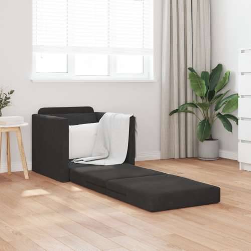 Sofa na razvlačenje 2-u-1 Crna 74x77x81 cm Velur Cijena