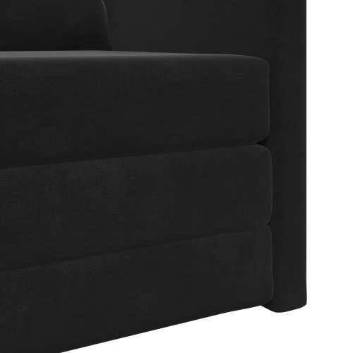 Sofa na razvlačenje 2-u-1 Crna 74x77x81 cm Velur Cijena