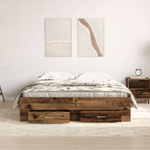 okvir kreveta s ladicama Staro drvo Konstruirano drvo 160 x 200 cm Cijena