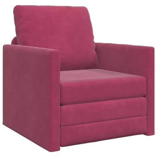 Sofa na razvlačenje 2-u-1 Vinski crveni 74x77x81 cm Baršun Cijena