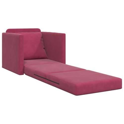 Sofa na razvlačenje 2-u-1 Vinski crveni 74x77x81 cm Baršun Cijena