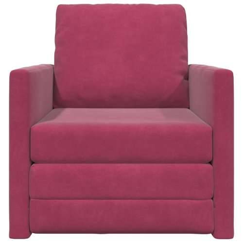 Sofa na razvlačenje 2-u-1 Vinski crveni 74x77x81 cm Baršun Cijena