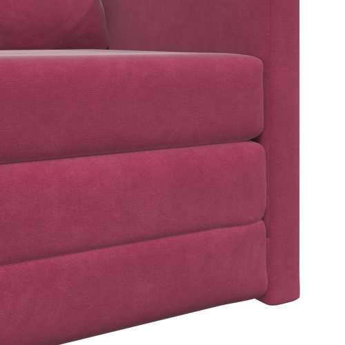 Sofa na razvlačenje 2-u-1 Vinski crveni 74x77x81 cm Baršun Cijena