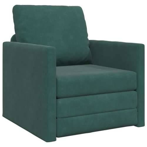 Sofa krevet 2-u-1 Tamno zelena 74x77x81 cm Velvet Cijena