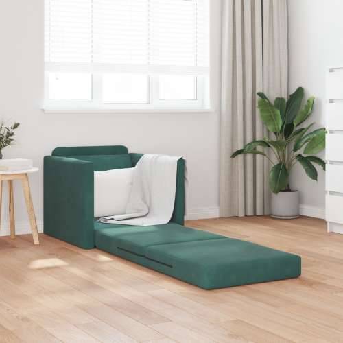 Sofa krevet 2-u-1 Tamno zelena 74x77x81 cm Velvet Cijena