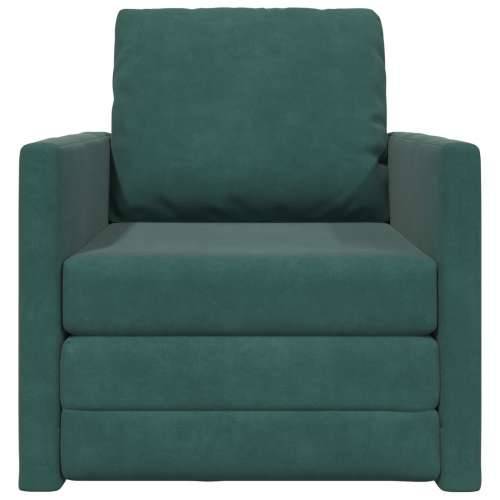 Sofa krevet 2-u-1 Tamno zelena 74x77x81 cm Velvet Cijena