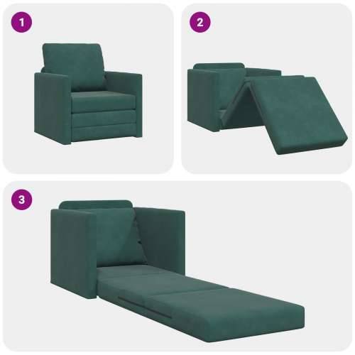 Sofa krevet 2-u-1 Tamno zelena 74x77x81 cm Velvet Cijena