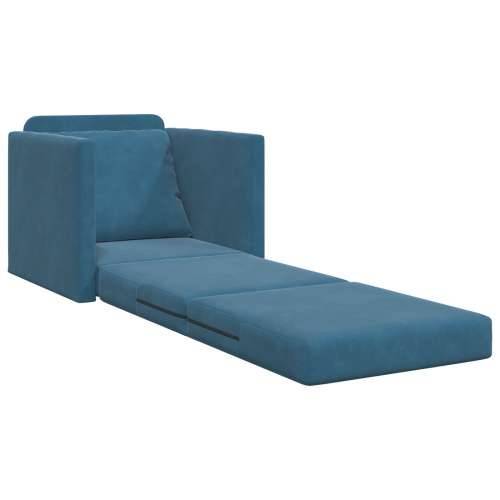 Fotelja krevet 2-u-1 Plava 74x77x81 cm Velur Cijena