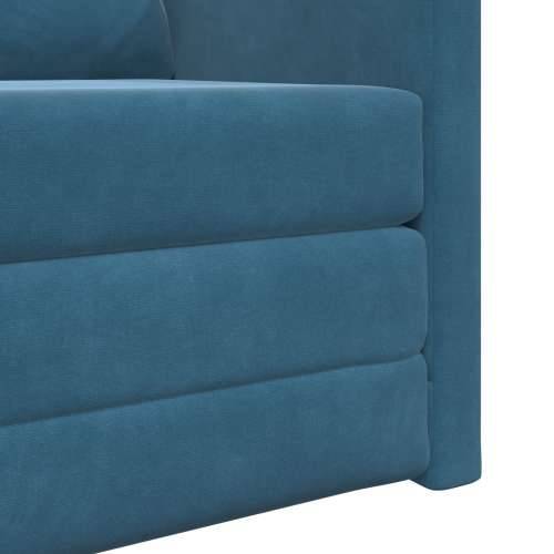 Fotelja krevet 2-u-1 Plava 74x77x81 cm Velur Cijena