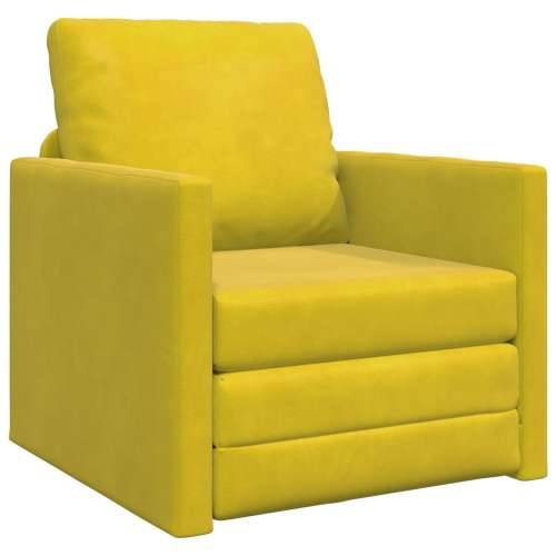 Kauč na razvlačenje 2-u-1 Tamno žuti 74x77x81 cm Baršun Cijena