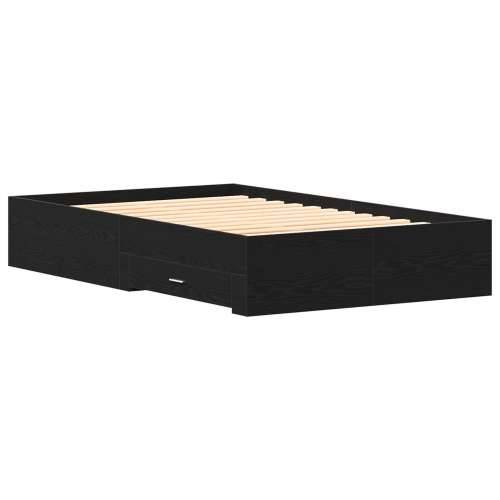Okvir kreveta s ladicama Crni hrast 120x200 cm Konstruirano drvo Cijena
