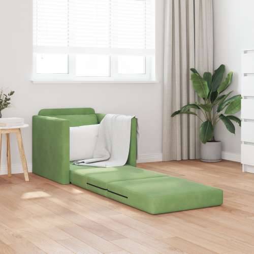 Sofa na kat 2-u-1 Svijetlozelena 74x77x81 cm Baršun Cijena