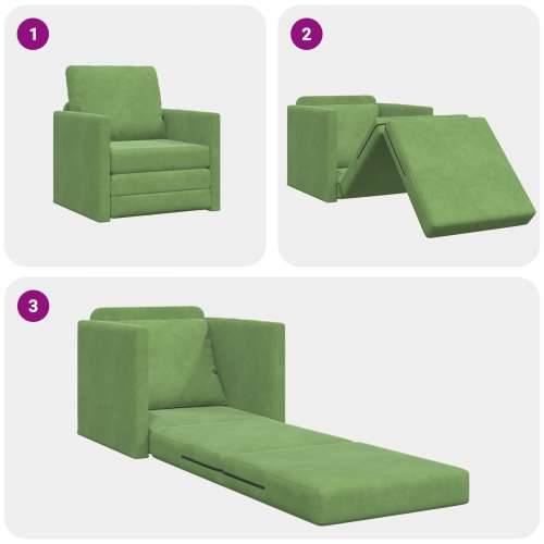 Sofa na kat 2-u-1 Svijetlozelena 74x77x81 cm Baršun Cijena
