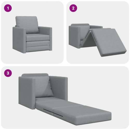 Podni Sofa Krevet 2-u-1 Svijetlosiva 74x77x81 cm Tkanina Cijena