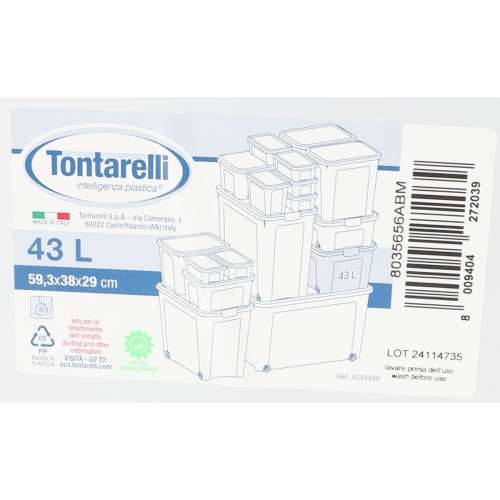 Kutija za Pospremanje s Kotačima Tontarelli 59 x 38 x 29 cm (6 kom.) Cijena