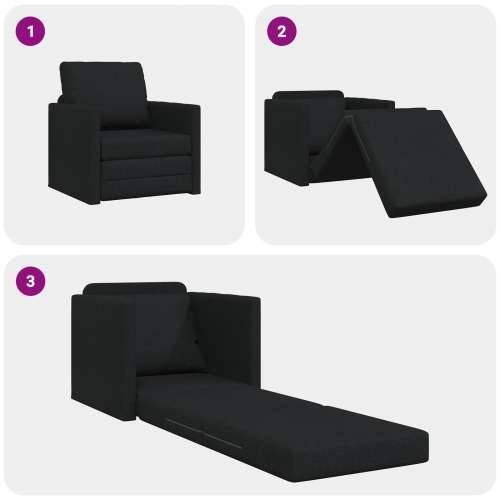 Floor Sofa Bed 2-u-1 Crna 74x77x81 cm Tkanina Cijena