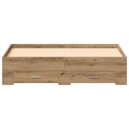 krevet s ladicama Hrast Inženjersko drvo 140 x 190 cm Krevet Cijena